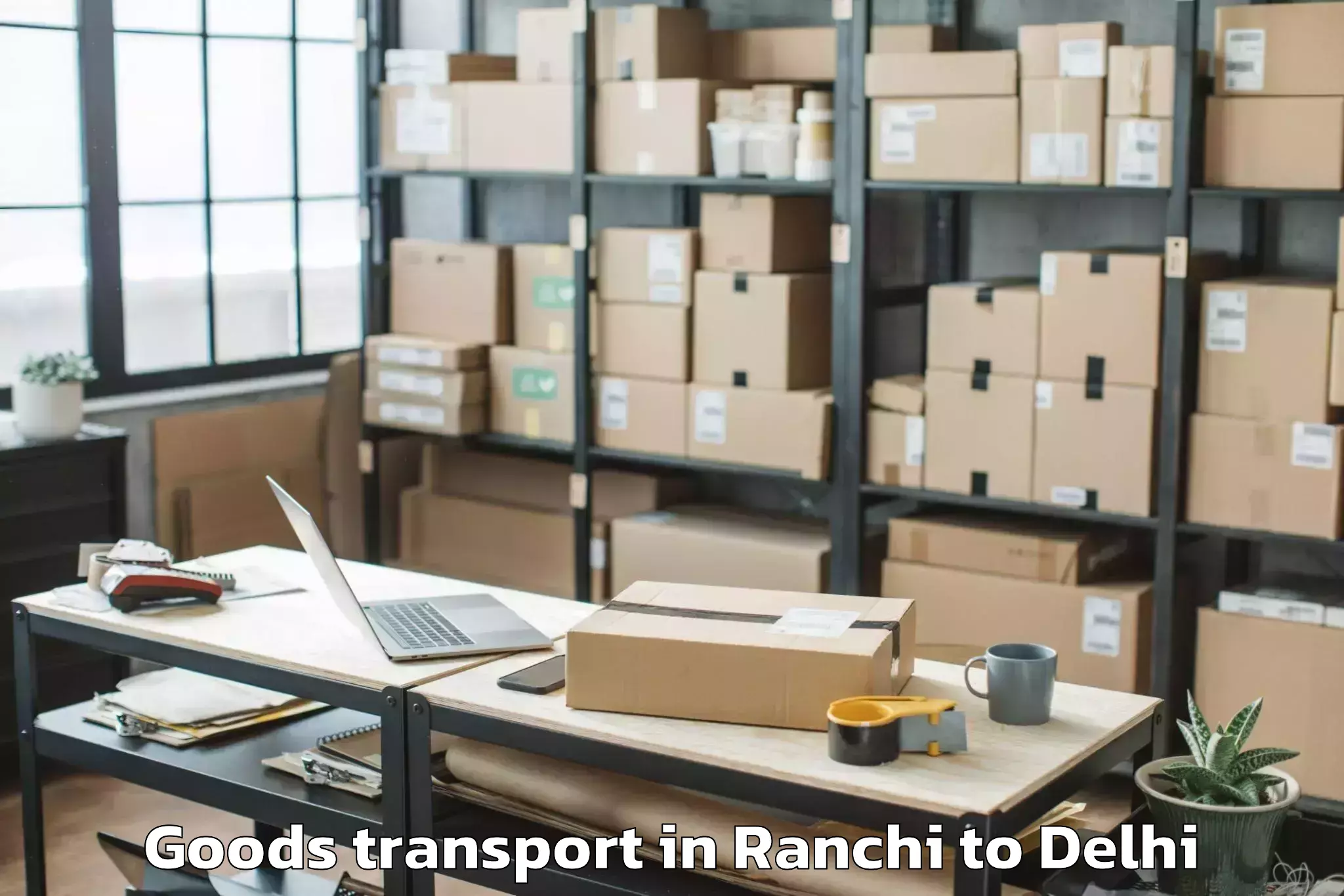 Leading Ranchi to D Mall Pitampura Goods Transport Provider